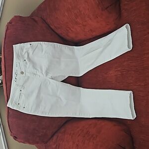 White Denim Skinny Jeans by Inc Size 10 Petite